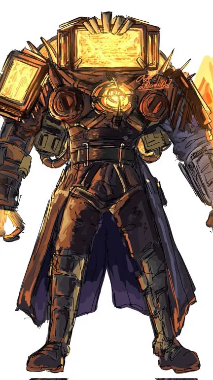 ai character: Skibidi wars 110 background