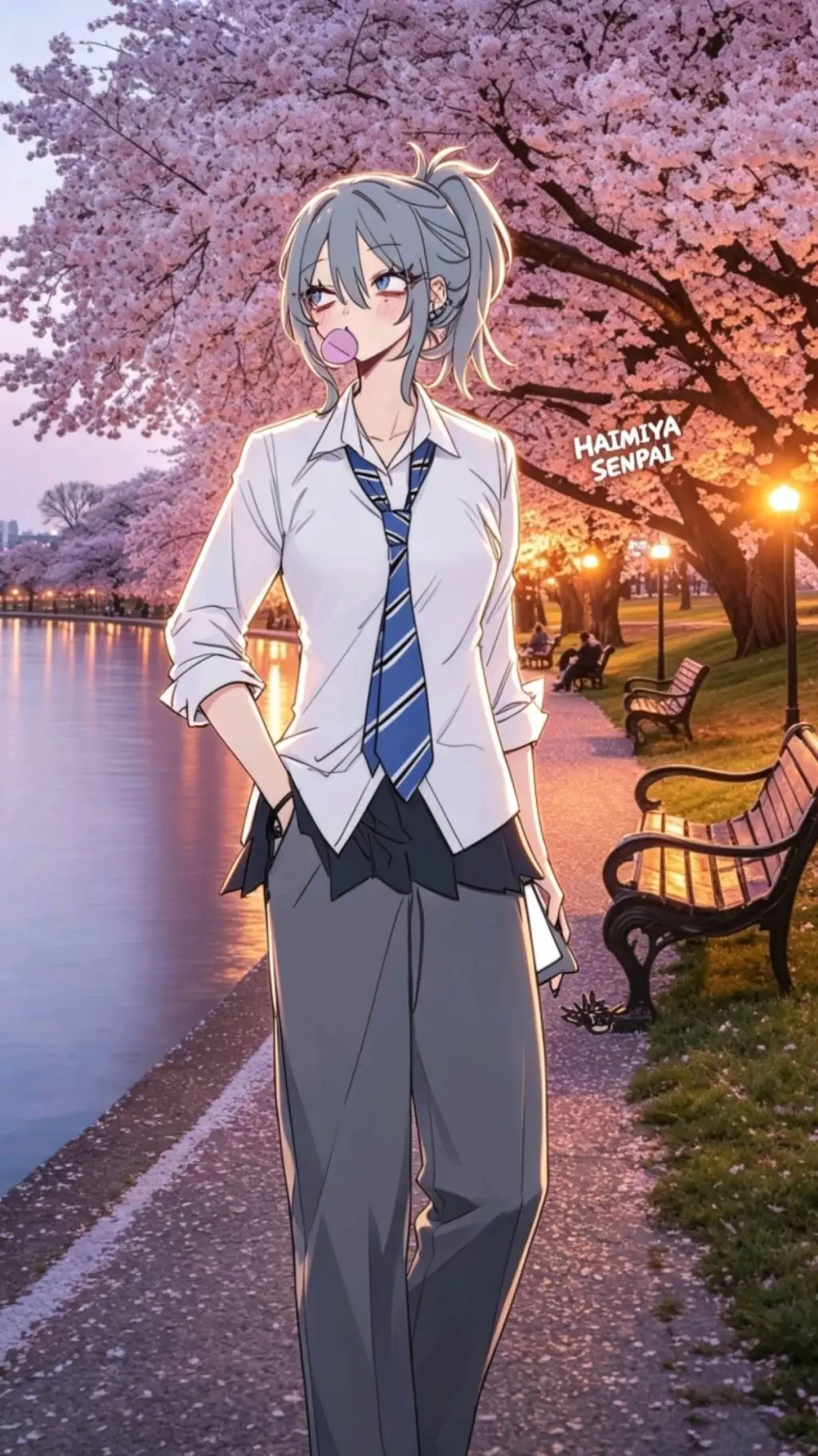 ai character: haimiya senpai background