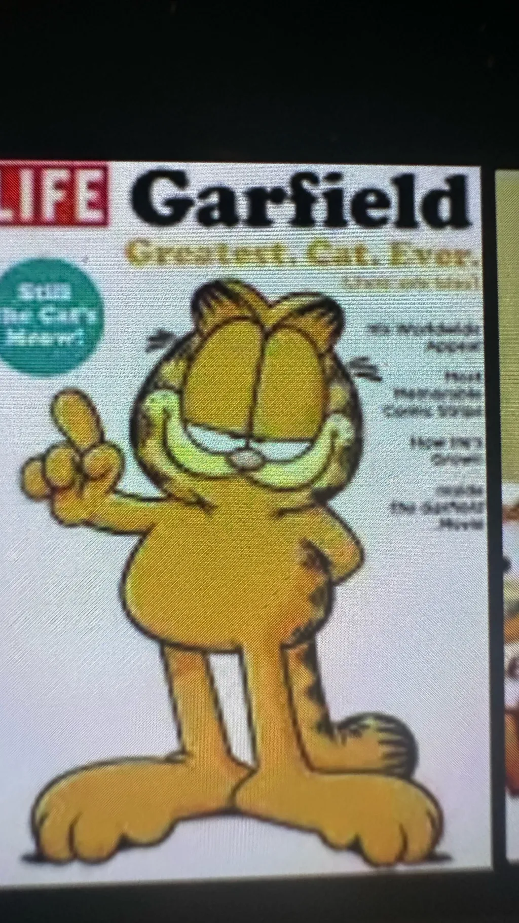 ai character: Garfield! background