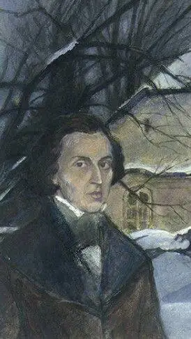 ai character: Fryderyk Chopin background