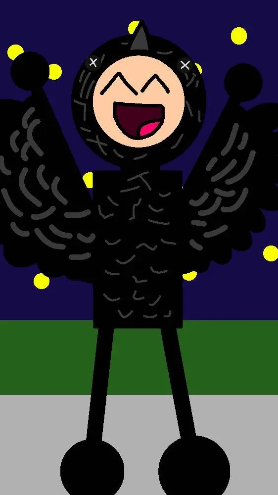 ai character: Karl (black bird)  background