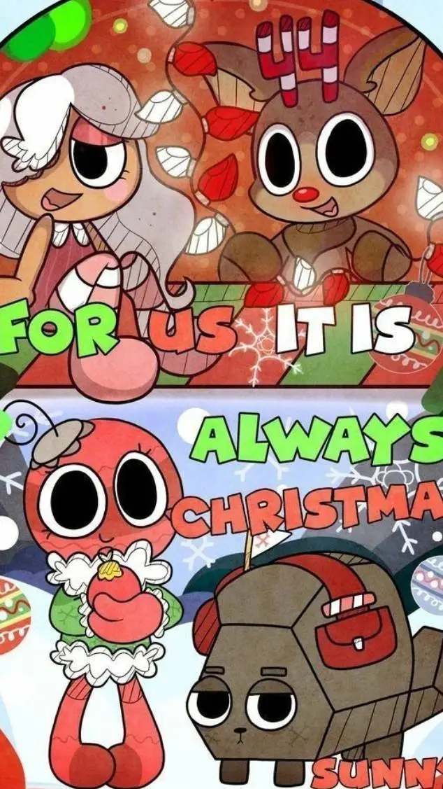 ai character: dw christmas toons background