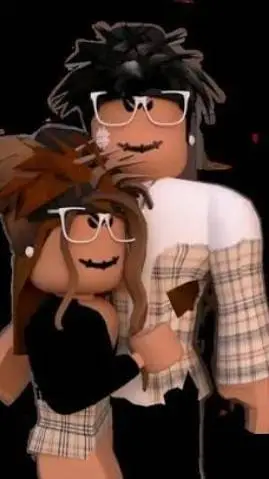 ai character: slender couple  background