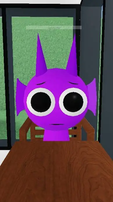 ai character: Durple @ McDonalds background