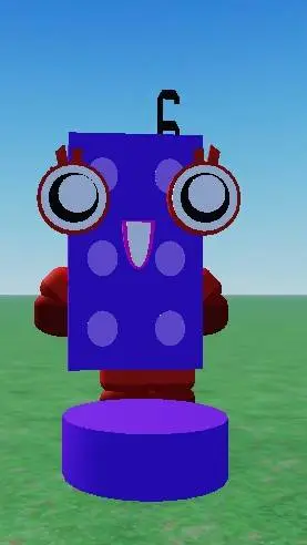 ai character: numberblock 6 background