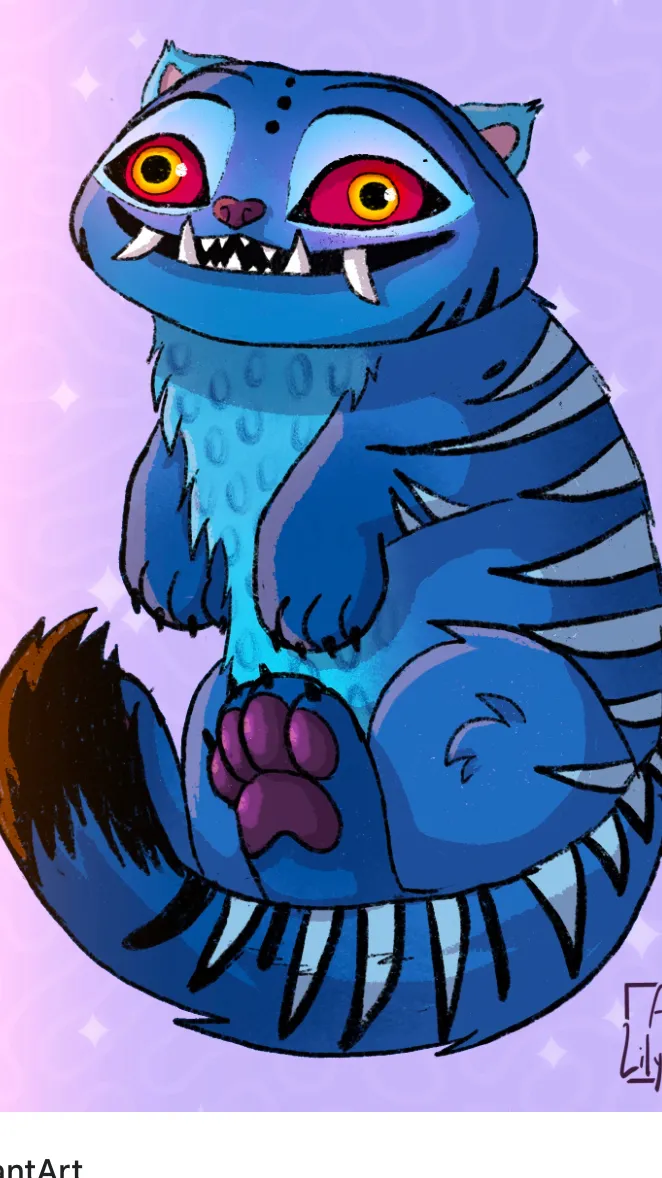 ai character: Derpy Tiger  background