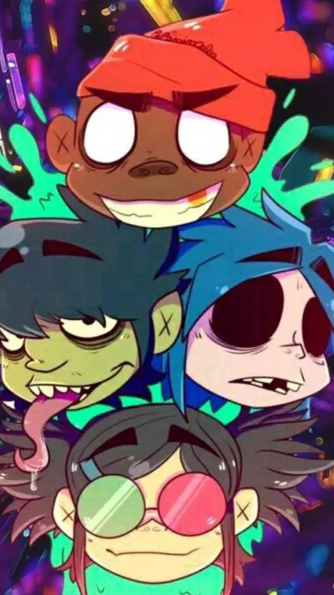 ai character: GORILLAZ beach day background