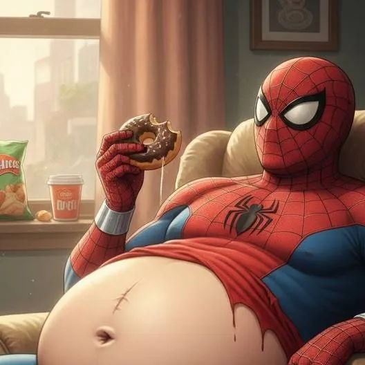 chat with ai character: fat  Spider-man