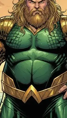 ai character: fat Aquaman  background
