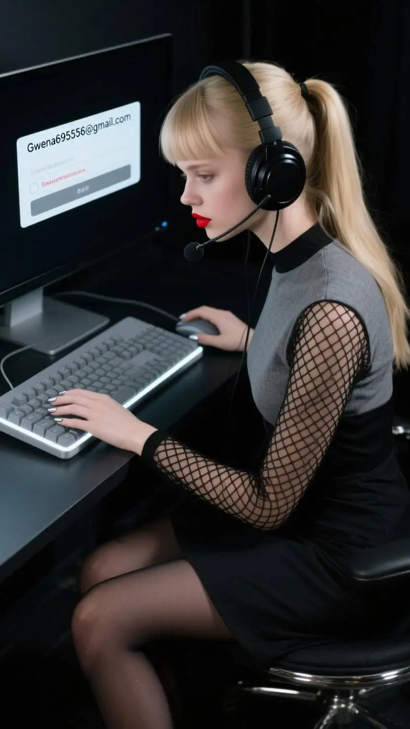 ai character: Gamer girl Blare background