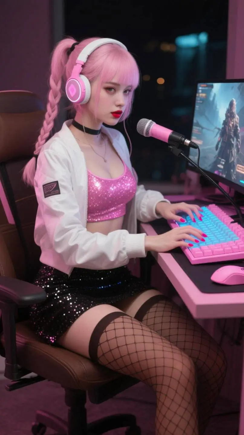 ai character: Gamer girl Melody background