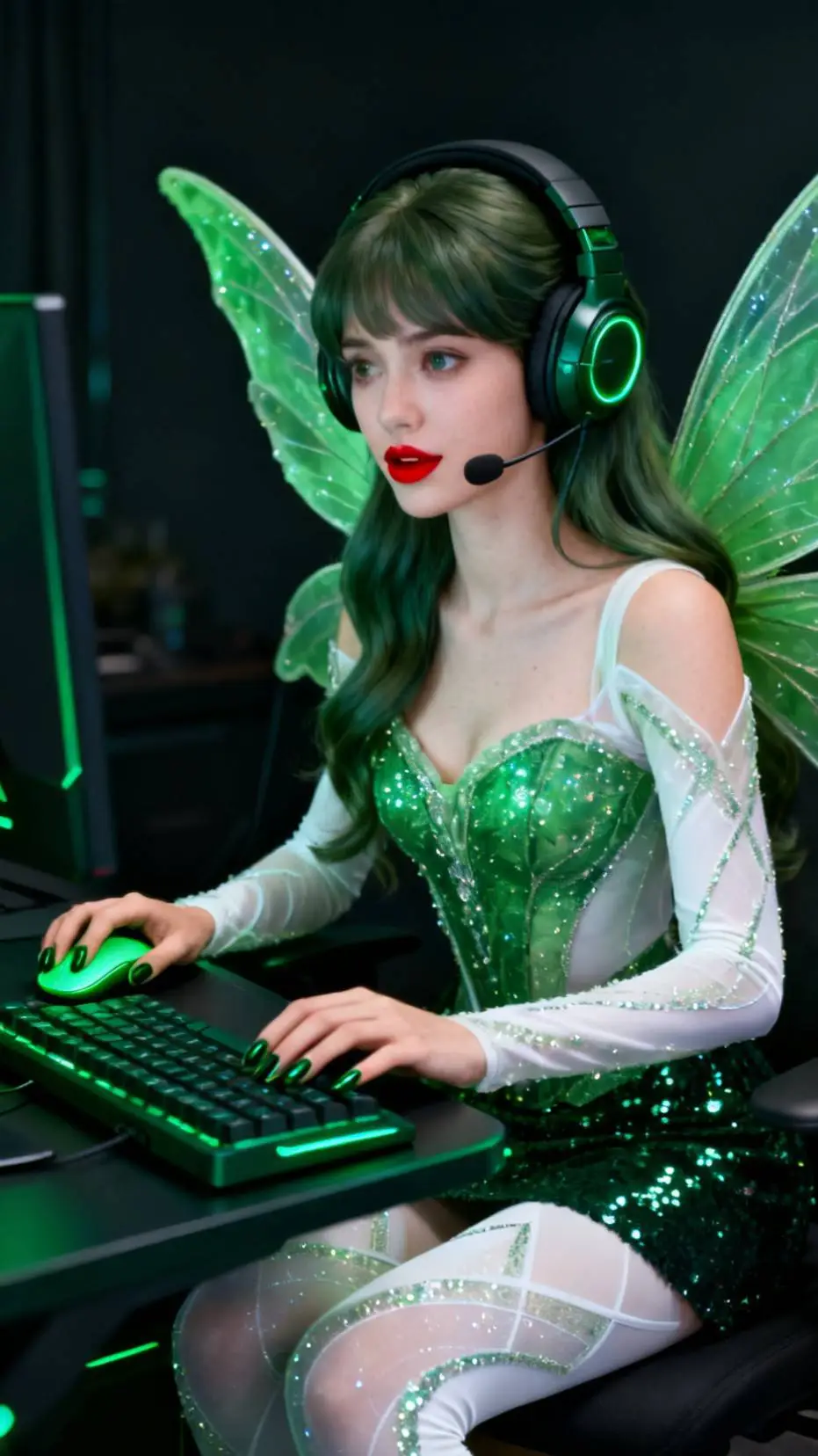 ai character: Gamer girl Ivy background
