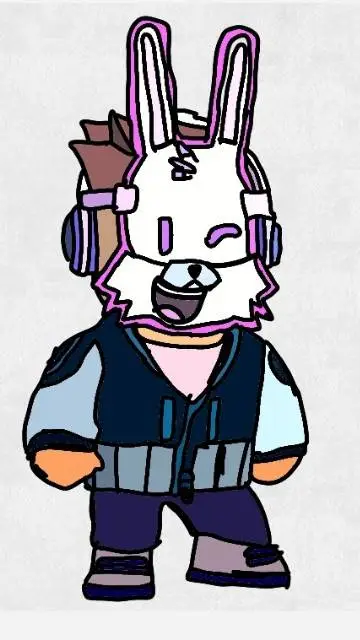 ai character: DJ R4bbit background