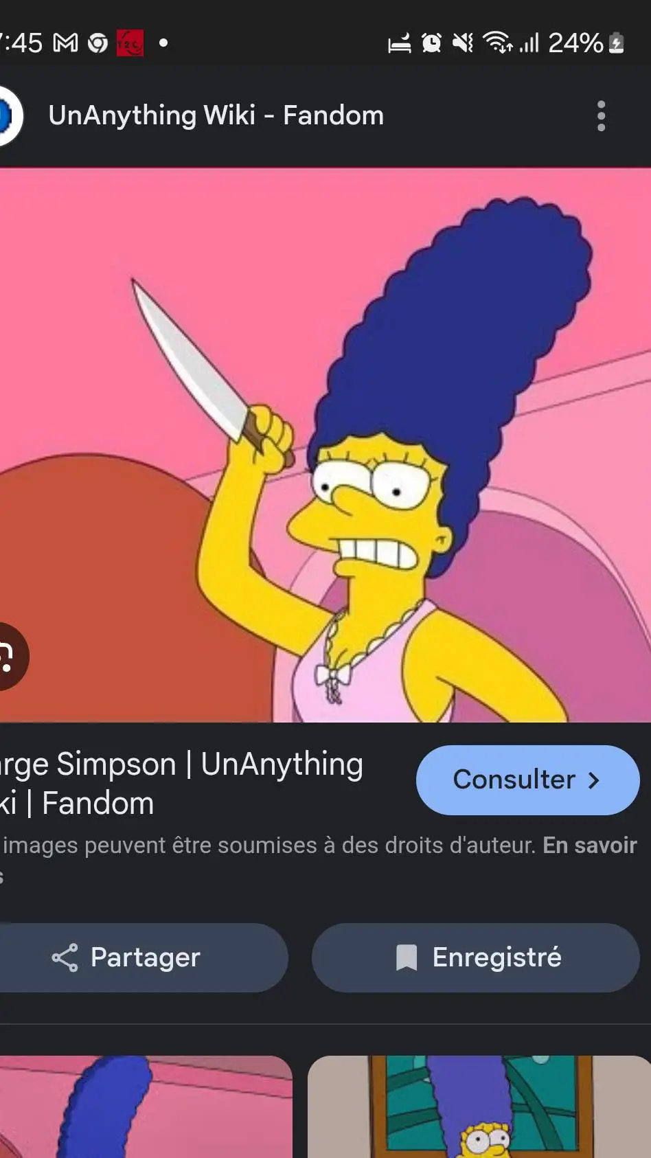 ai character: mère simpson  background