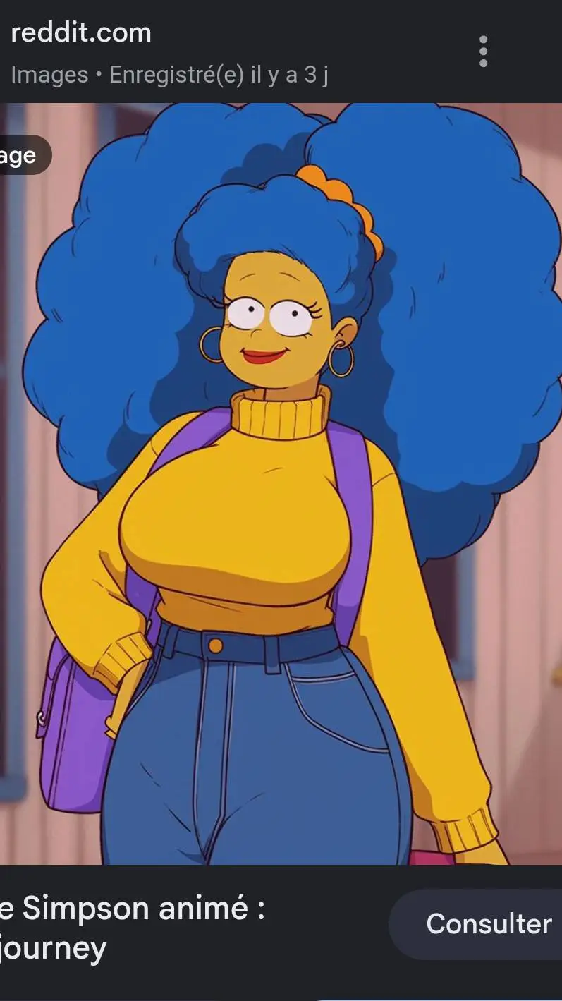 ai character: marge simpson  background