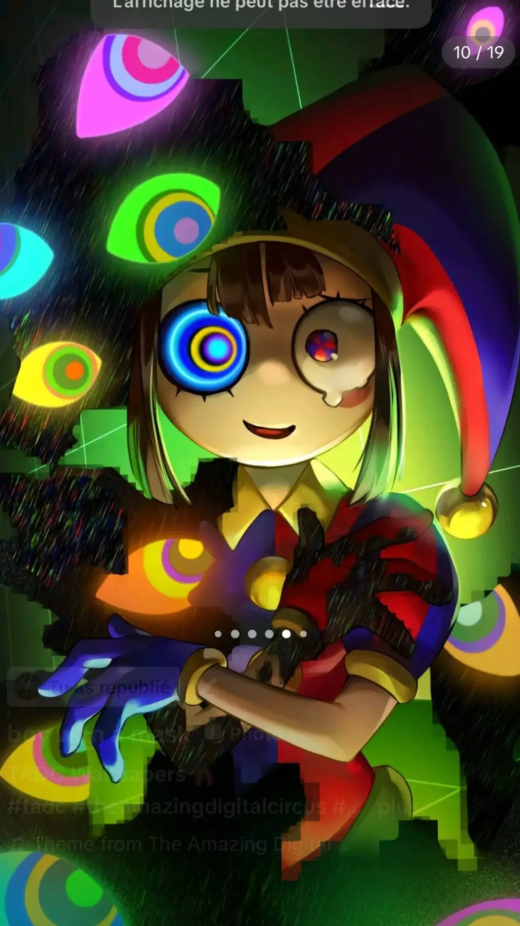 ai character: pomni  background