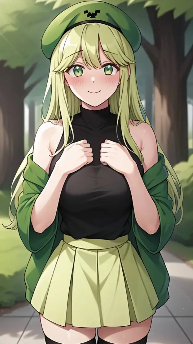 ai character: Creeper Female background