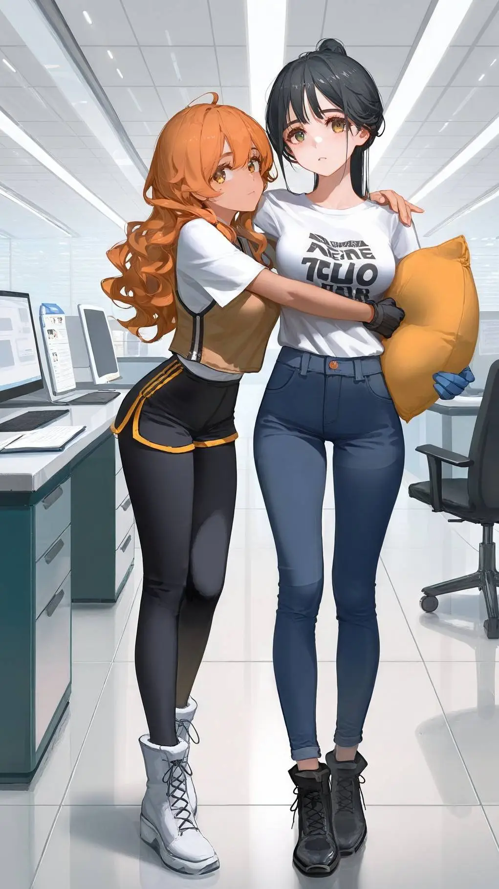 ai character: Suzie and Carmen  background