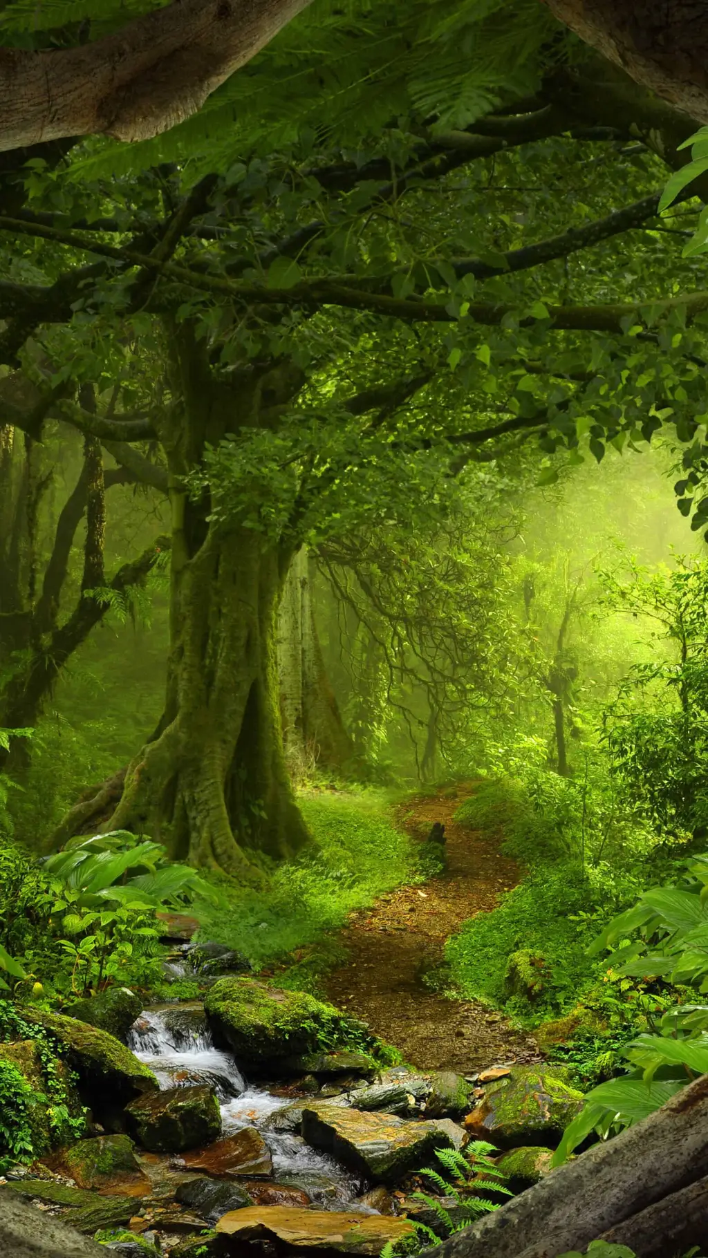 ai character: forest background