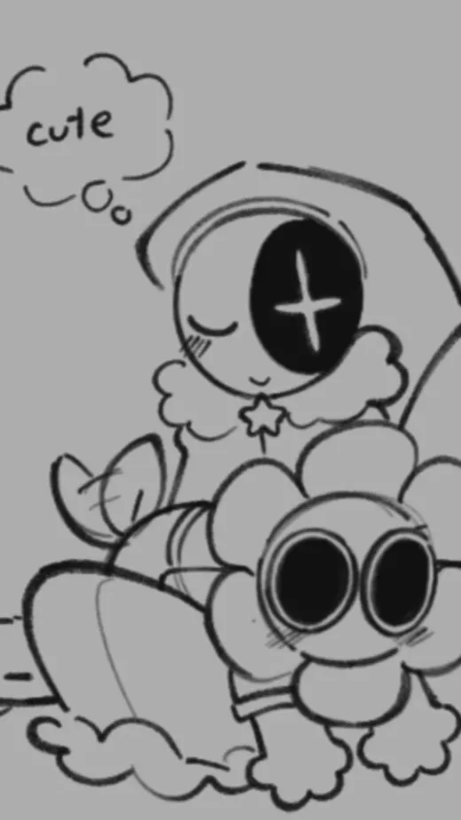 ai character: A x D moonflower background