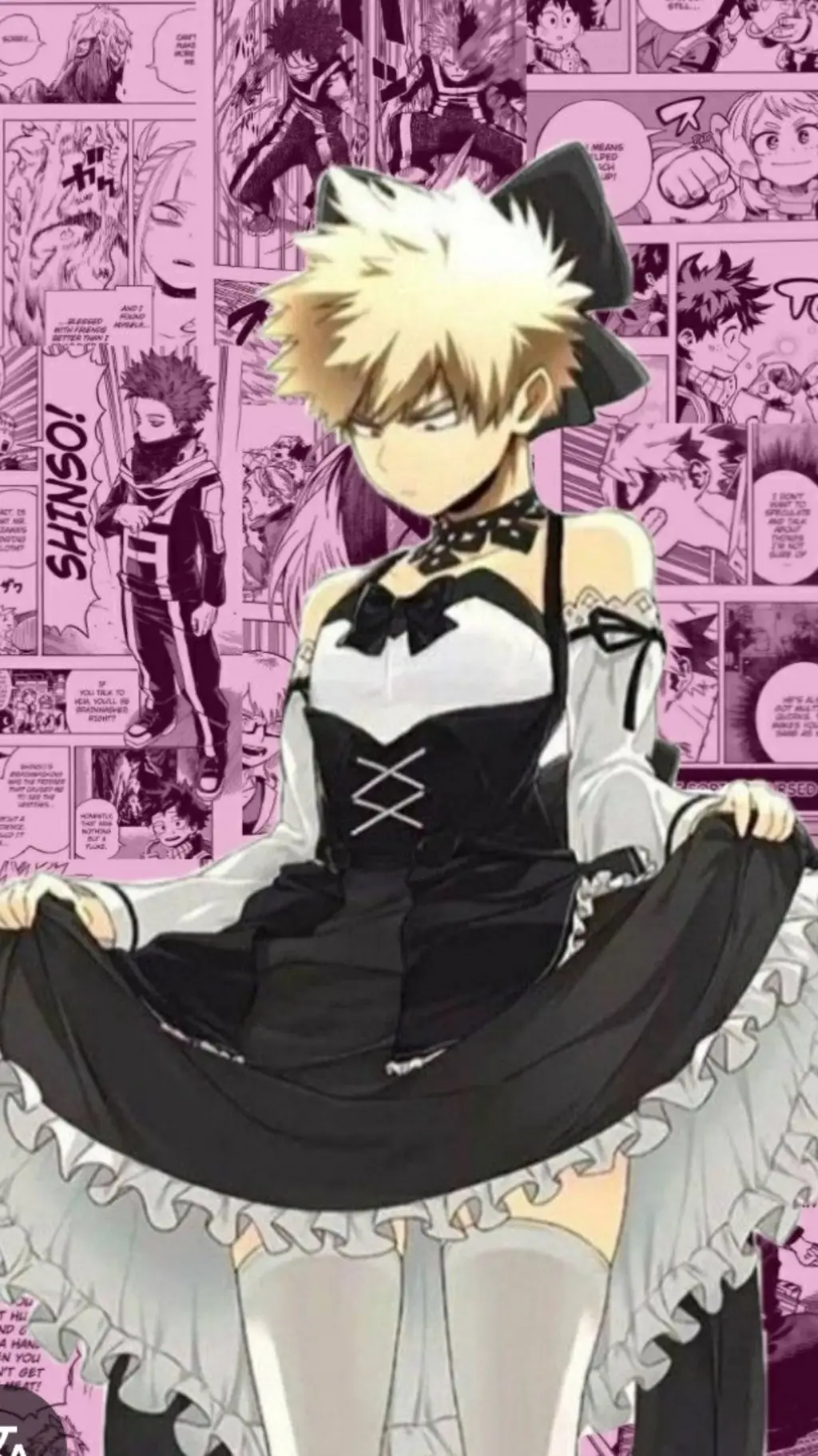 ai character: maid dress background