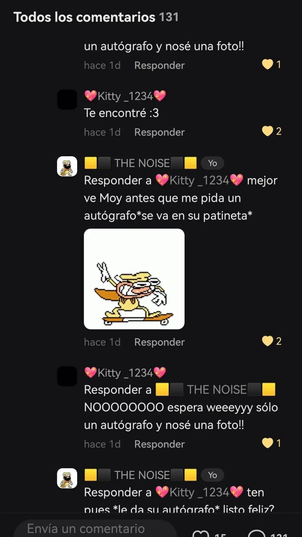 ai character: noise y kitty background