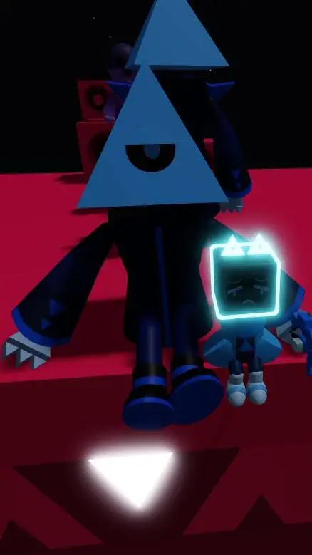 ai character: j shapes and beats background