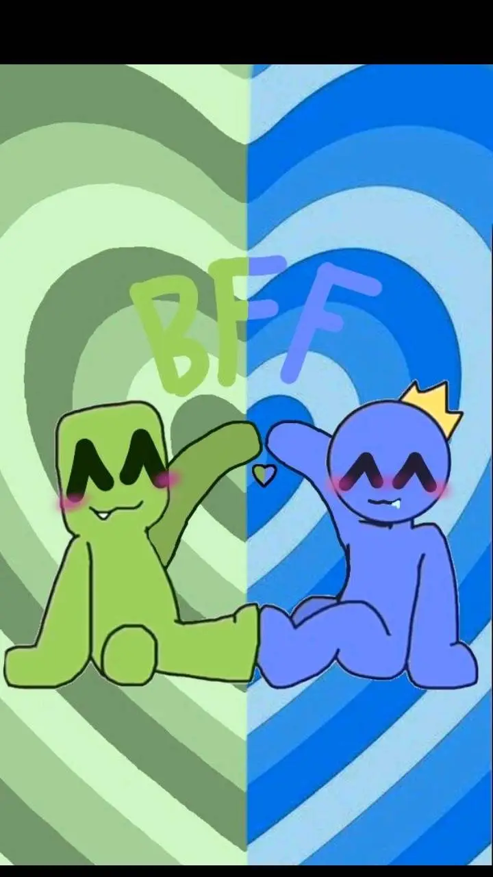 ai character: 💙Blue x Green💚 background
