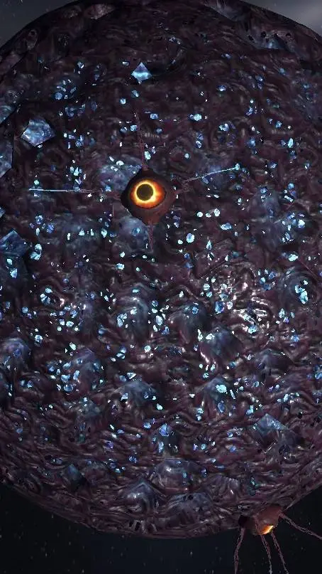 ai character: creepy planet background