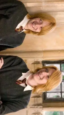 ai character: Fred and George  background