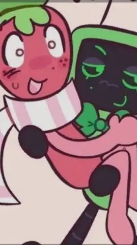 ai character: 📺Vee📺 x 🍓Sprout🍓 background