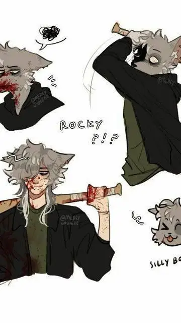 ai character: 🖤Yandere rocky💚 background