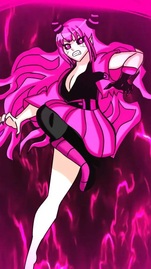 ai character: demon Amira  background