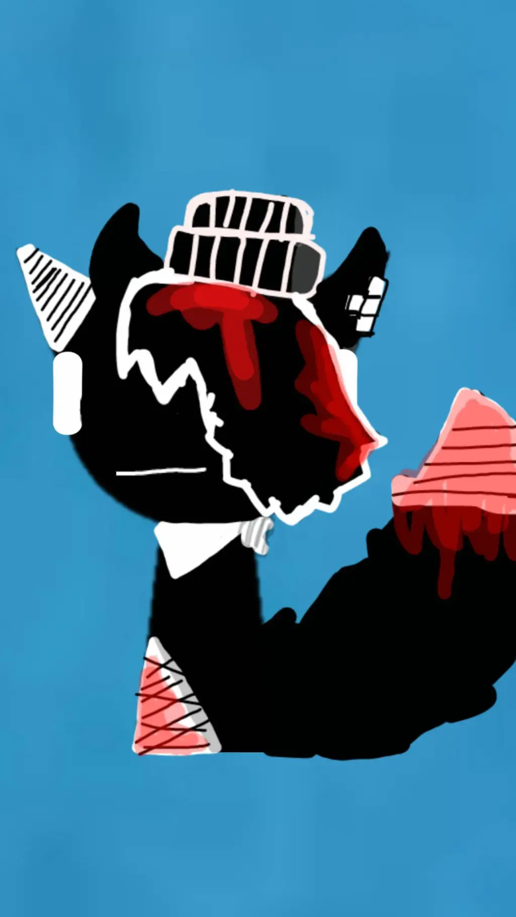 ai character: Dark cat background