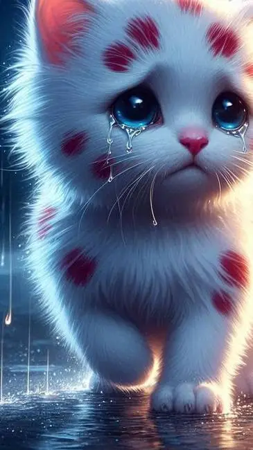 ai character: gatito golpeado background
