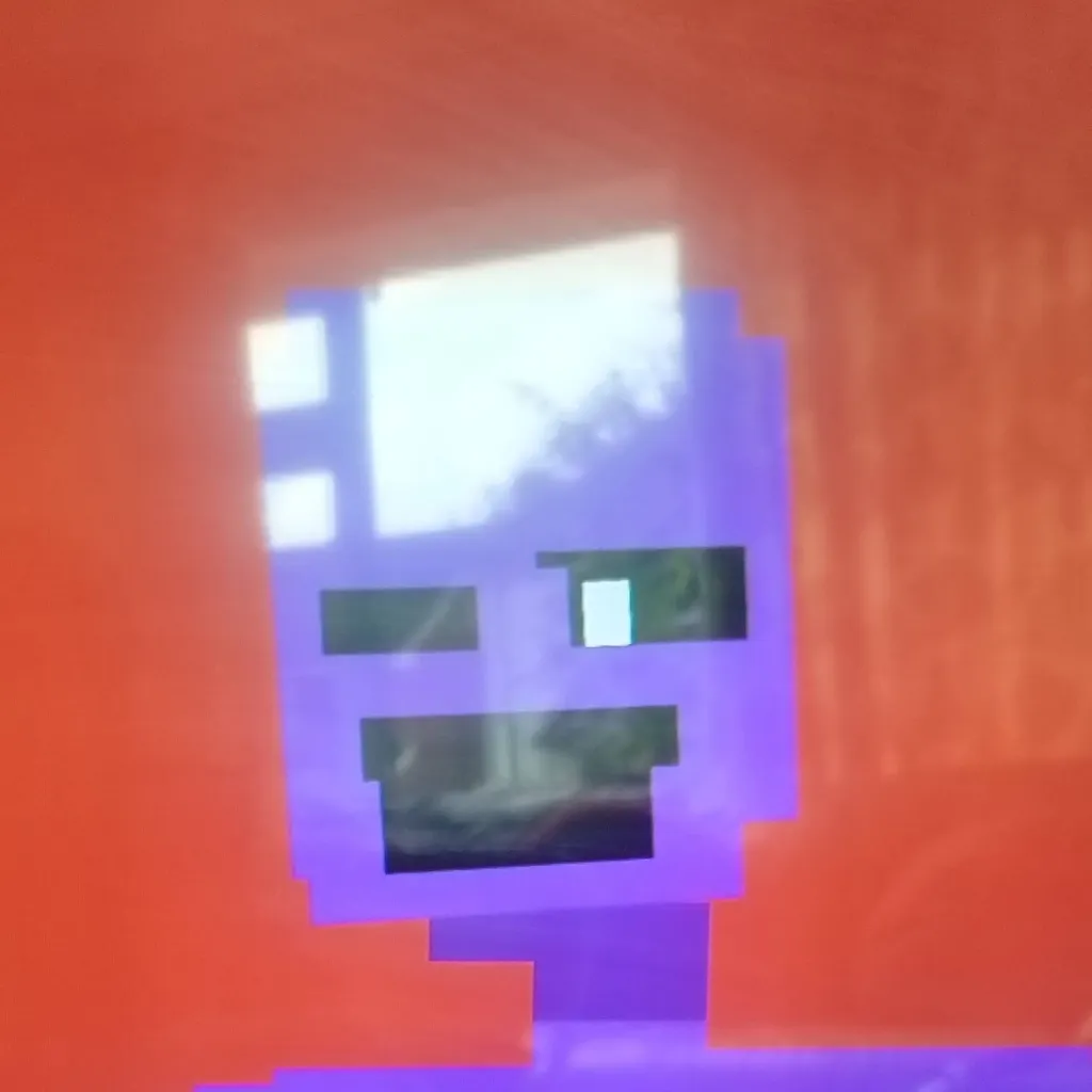 chat with ai character: purple guy