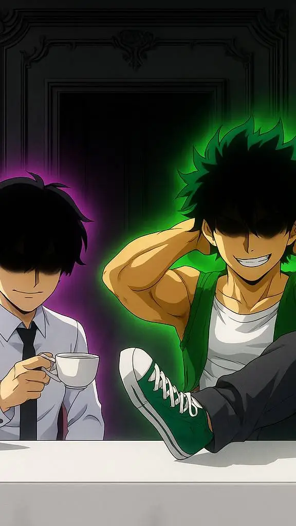 ai character: bnha vs Mr cheems  background