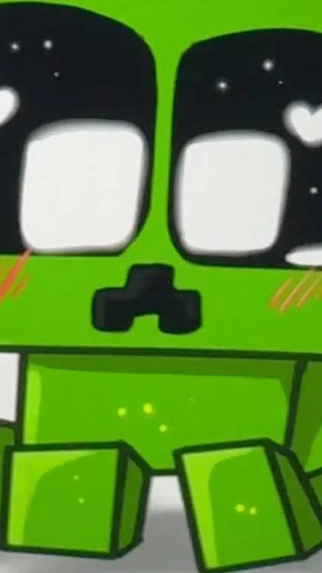 ai character: creeperzinho bebê background