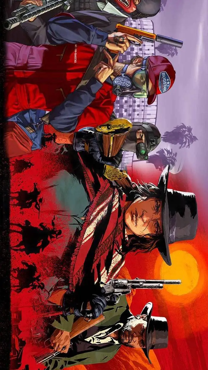 ai character: RDR x GTA  background