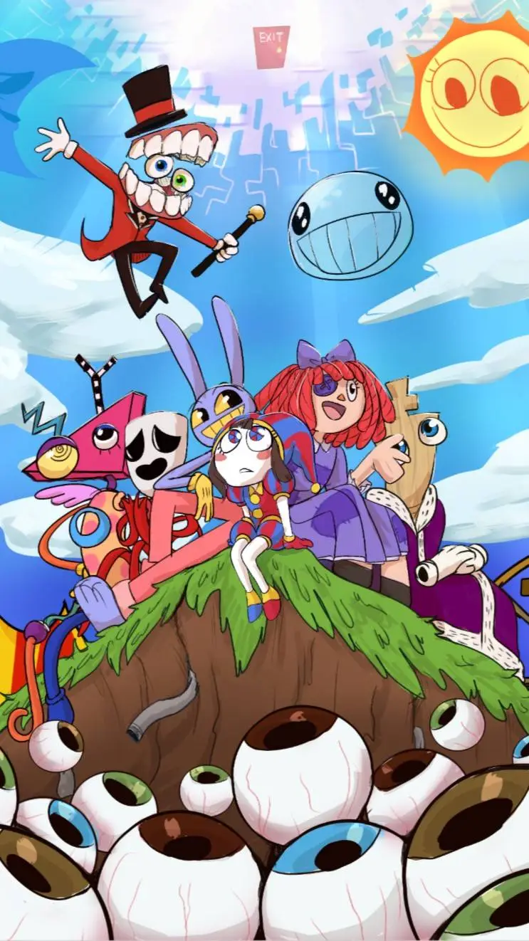 ai character: digital circus background
