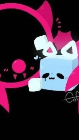 ai character: blixer y cube background