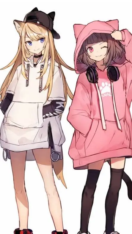ai character: amily y Sofia  background