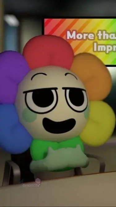 ai character: Dandy + [🌸🌈] background