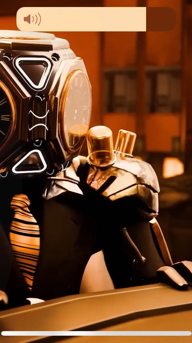 ai character: Future large clock background
