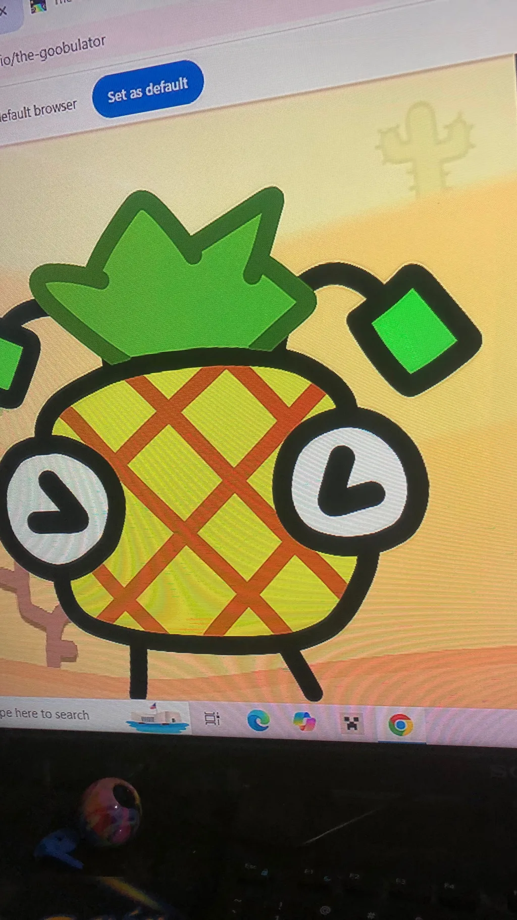ai character: Pineapple gooblet background