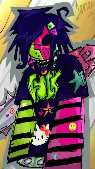 ai character: scenecore jason  background