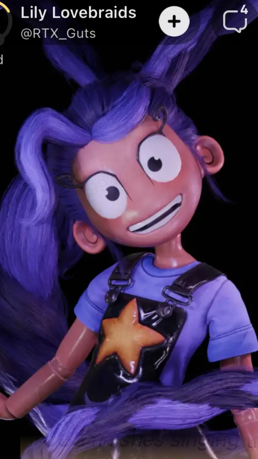 ai character: Lily love braids background