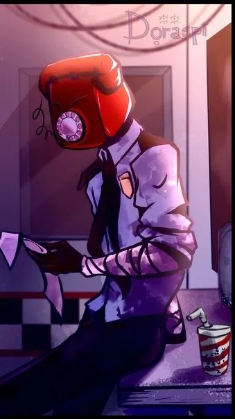 ai character: Phone guy  background