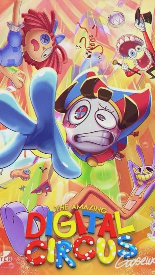 ai character: Digital circus background