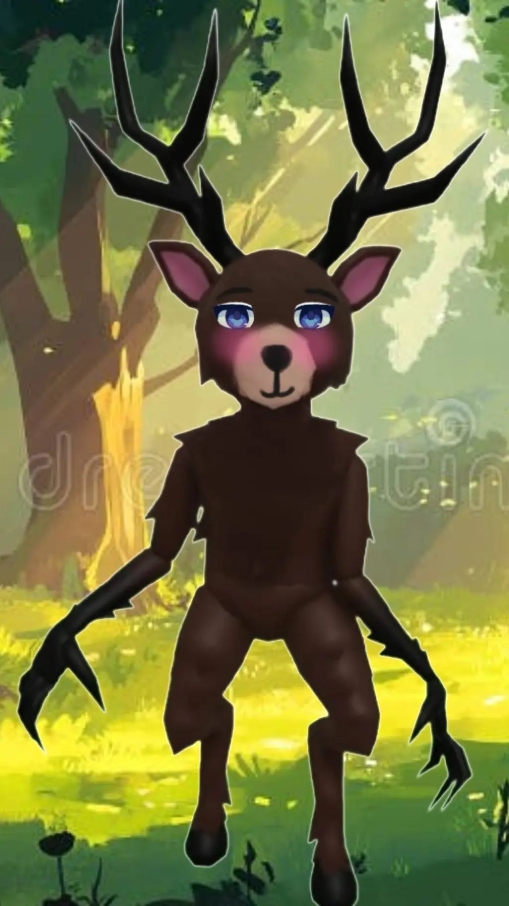 ai character: forest diva✨️✨️ background